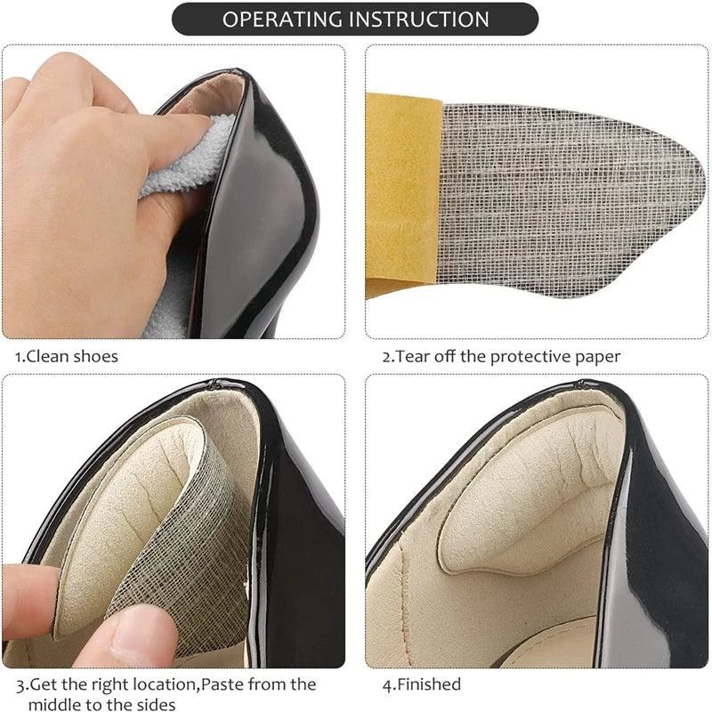 4Pcs/8Pcs Women High Heel Pad Adjust Size Adhesive Heels Pads Liner Grips Protector Sticker Pain Relief Foot Care Products