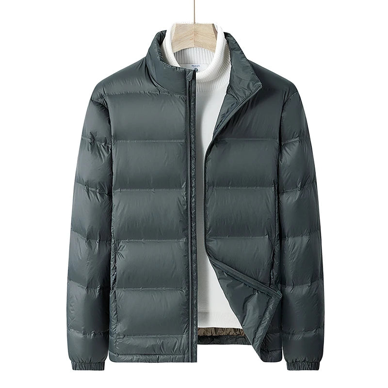 Men Winter Stand Collar Down Jacket Warm Windproof Coat Men Casual Lightweight Puffer Jacket Waterproof High Quality jacket Male
