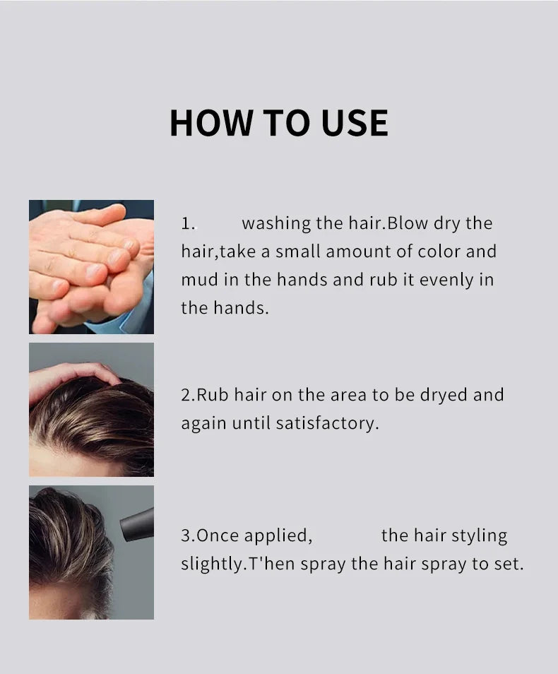Disposable Hair Dye, Easy to Color, Easy to Clean, Instant Coloring, Creating colorful and Fashionable Hairstyles