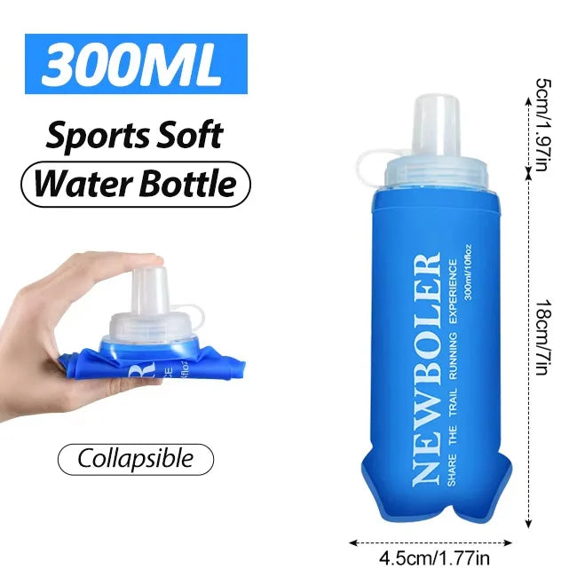NEWBOLER Sports Water Bottles BPA-Free Collapsible Soft Flask Running Camping Hiking Hydro Flask Soft Water Bottle for Hydration