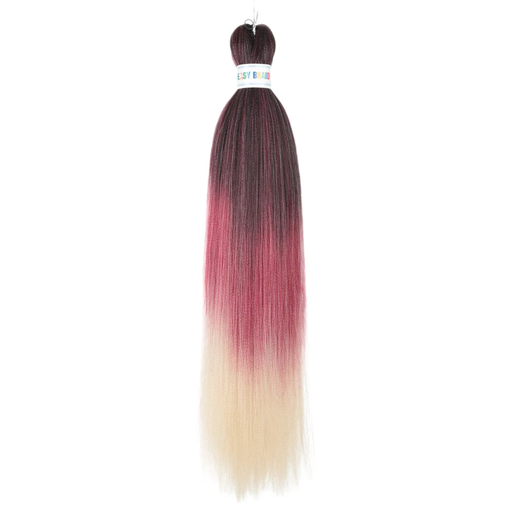 Ombre Kanekalon Braiding Hair Extensions Pre Stretched 26 Inch Synthetic Hair for Afro Jumbo Box Braids Natural Looking