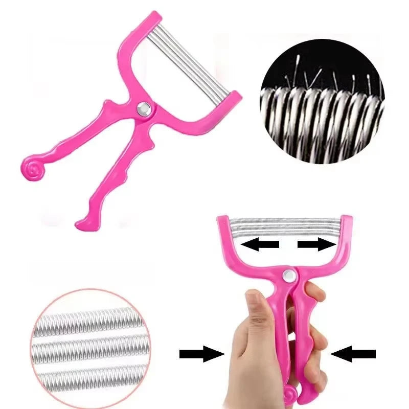Facial Hair Removal Device, Safe Handheld Spring Roller Type, Women'S Facial Hair Removal Tool, Facial Beauty Cleansing