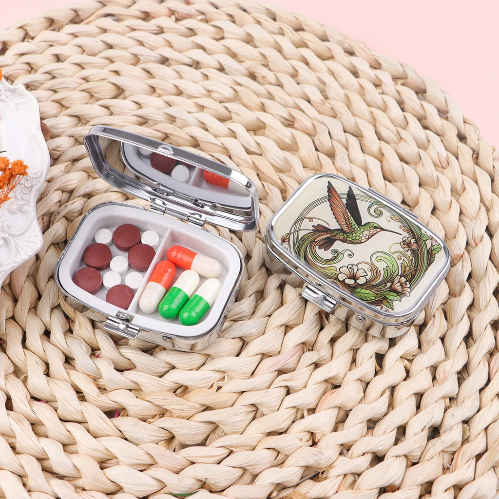 Animals Metal Medicine Box Bird Pill Packaging Health Products Butterfly Moisture Resistant Storage Case Personalized Casket