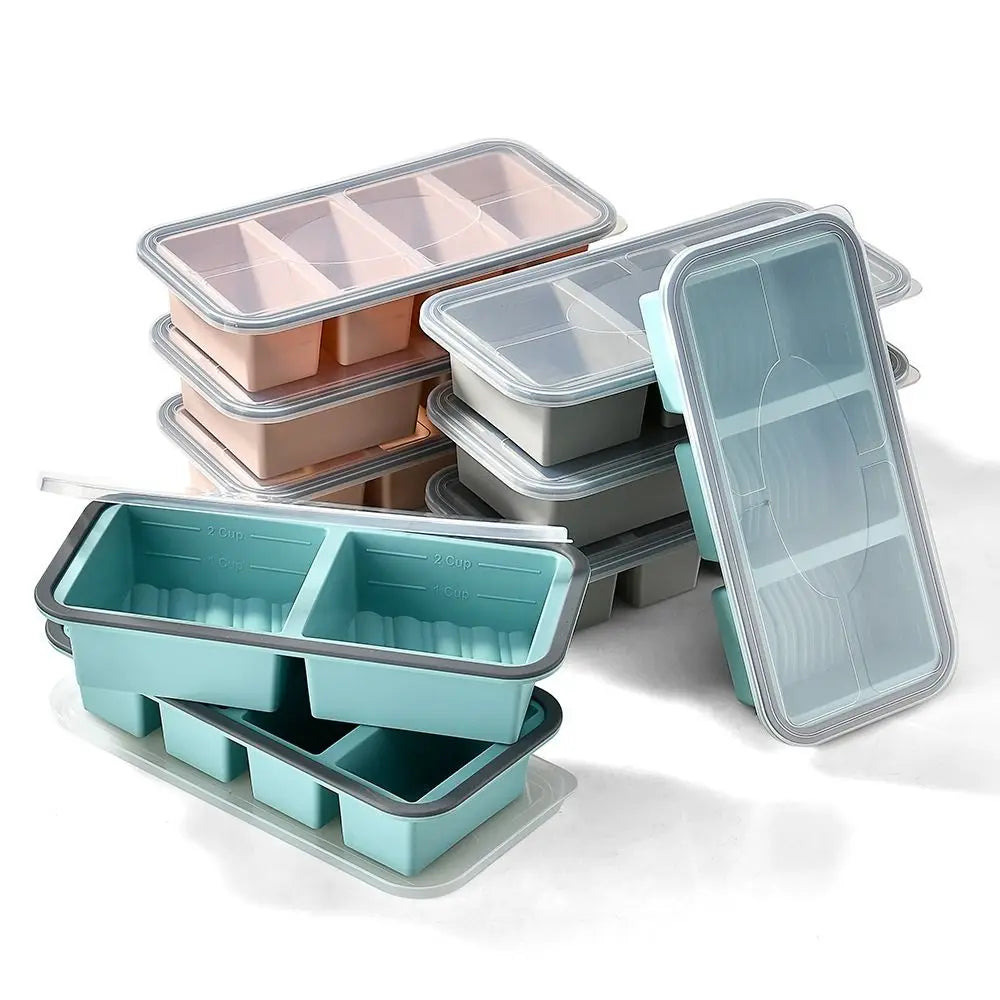 2/3/4 Grid Lunchbox Compartmentalized Wheat Straw Picnic Storage Boxs Durable Dinnerware Lunch Box