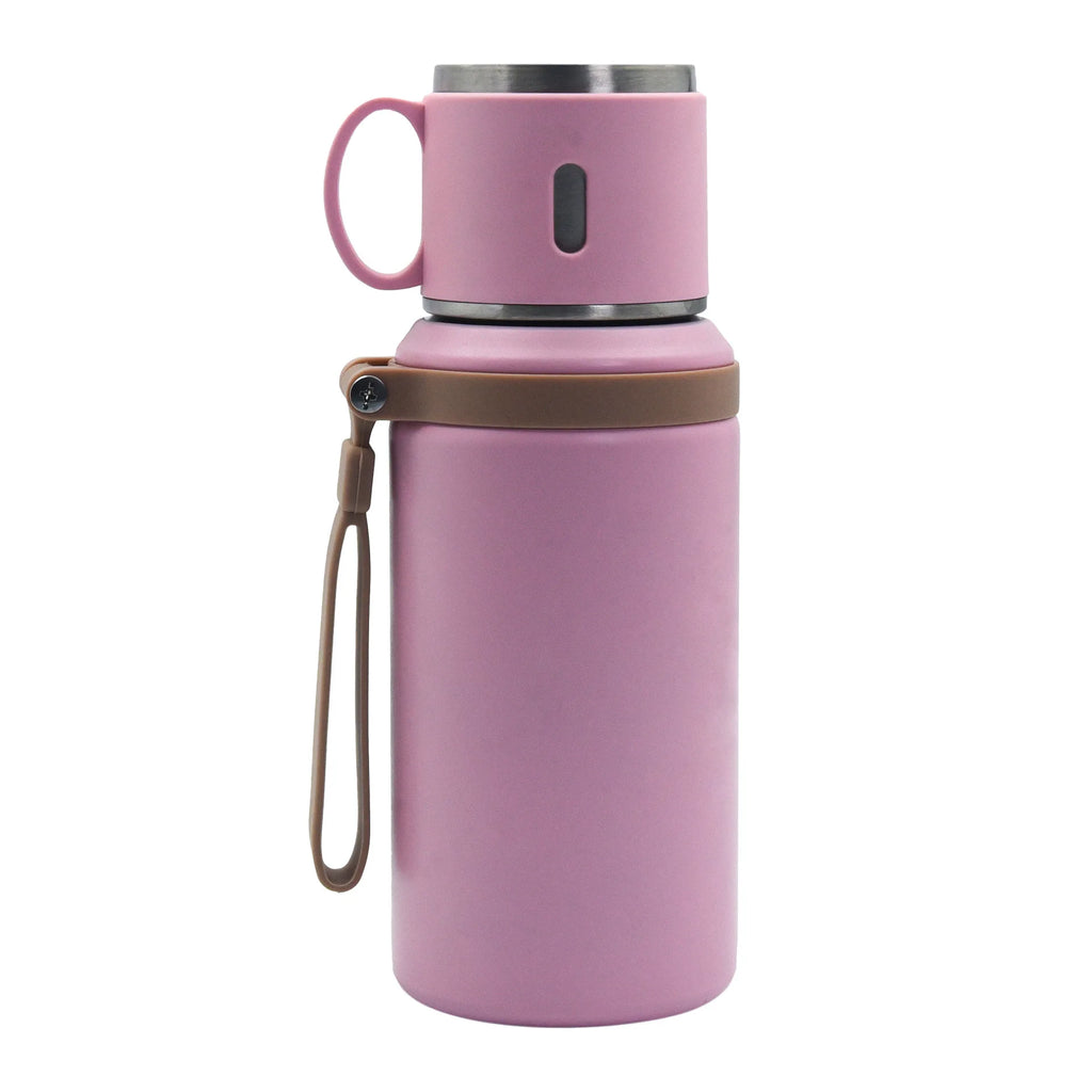 Premium Travel Coffee Mug Stainless Steel Double-Wall Leak-Proof 600ml Thermos Bottle for Office Business Style Tea & Coffee