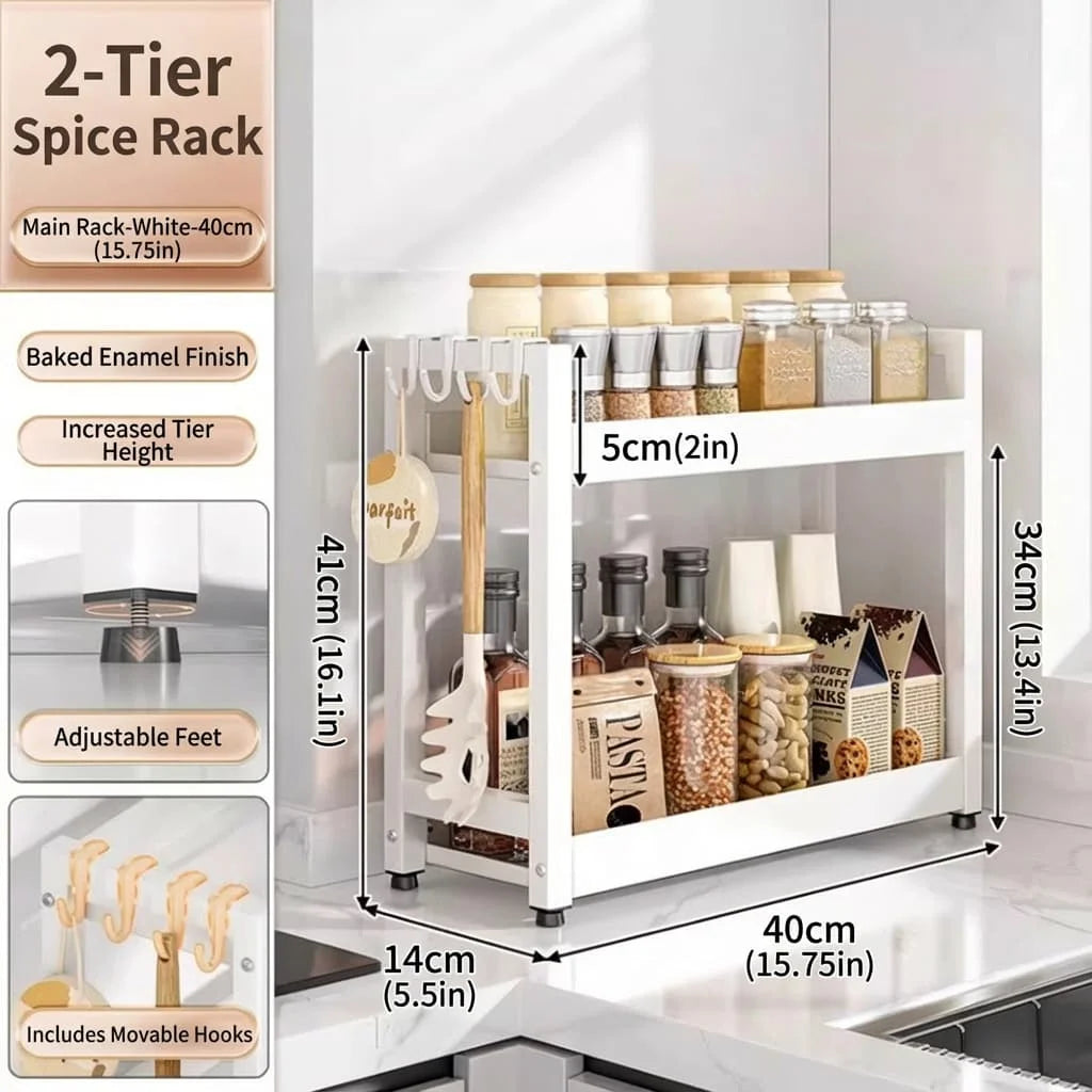 Kitchen Shelf Wall Mounted Wood Storage Rack for Utensils Pots And Spices - Modern Minimalist Home Decor