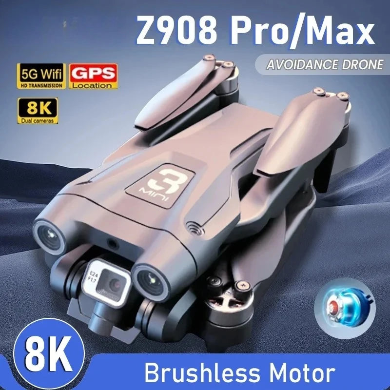 Original Z908 Pro /MAX 8K Drone ESC Professional 4K Dron Optical Flow Localization 3sided Obstacle Avoidance Quadcopter Toys
