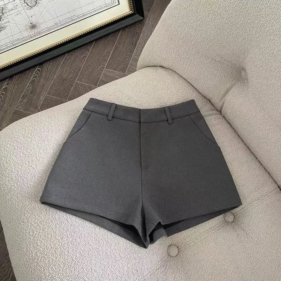 Women's 2026 New Elegant Solid A-Line Wide Leg Shorts Fashion Summer High Waist Korean Pants Casual Office Lady Commute Outfits