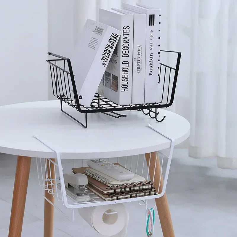 1PC Off-The-Shelf KitchenTiered Storage Shelf Student Dormitory Wardrobe Dormitory Desk Storage Hanging Basket Organizer Kitchen