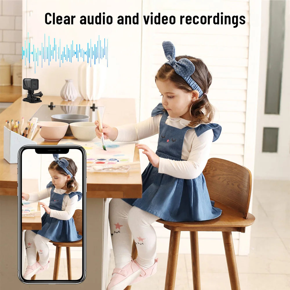 1080P HD Mini Action Camera Portable WiFi Hotspot Mini DV Camera, Waterproof Outdoor Sports Camera, Motorcycle Driving Recorder