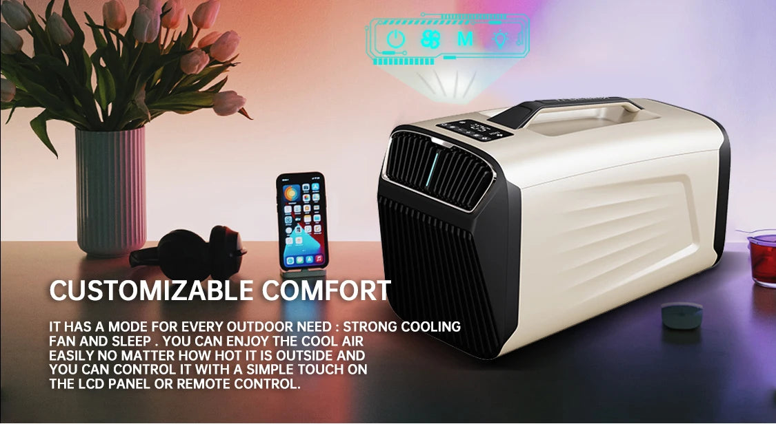 Hot Sale New Portable  Air Conditioner – 5200 BTU  with Power Station Support Great for Camping  RV Travel and Outdoor Use
