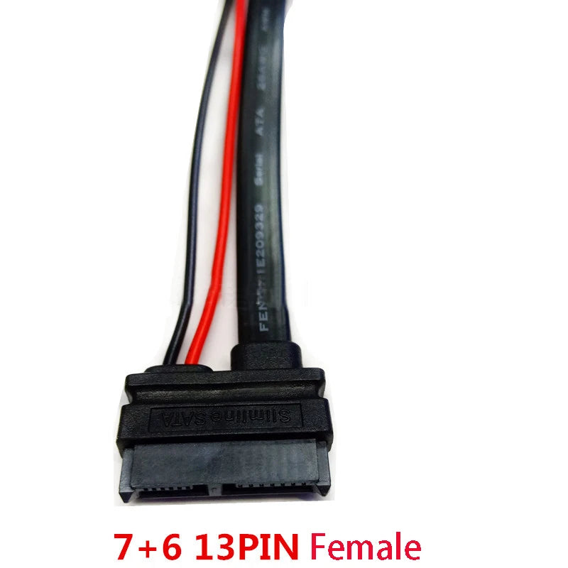 SATA 13Pin to 22PIN Converter Cable CD Drive Hard Disk SSD Power Data Wire 7+15 Female to 7+6 Male 22 Pin Male to 13Pin Male Ada