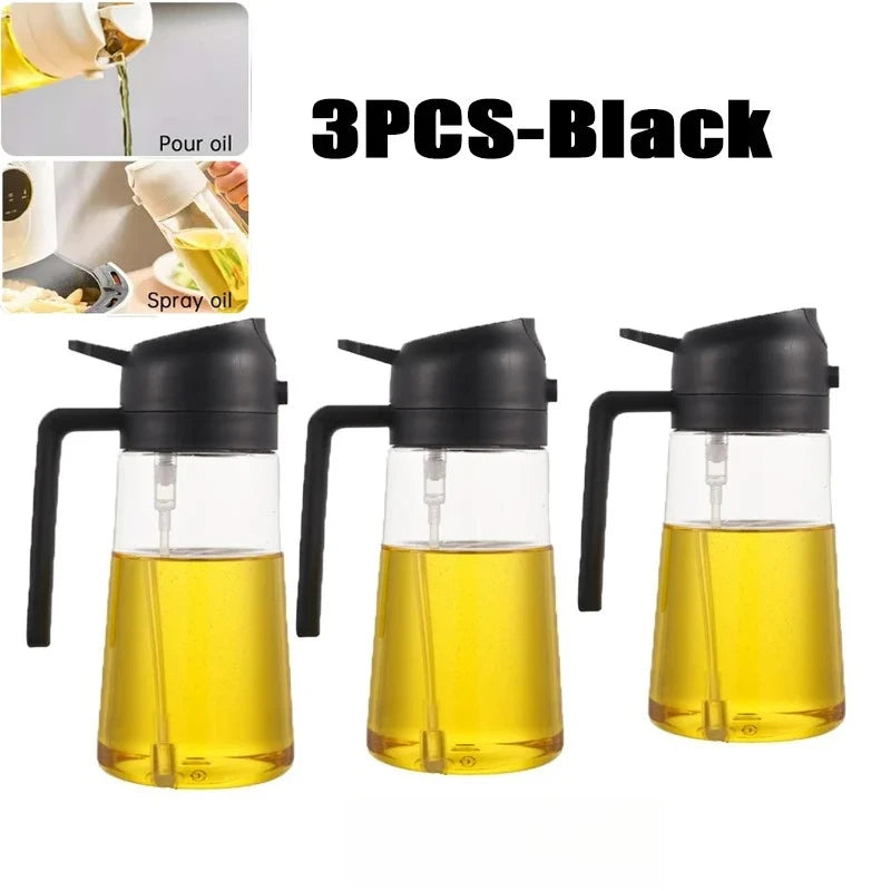200/300/500ml Oil Spray Bottle BBQ Cooking Olive Oil Sprayer Plastic Baking Oil Spray Empty Bottle Vinegar Bottle Or  Oil brush