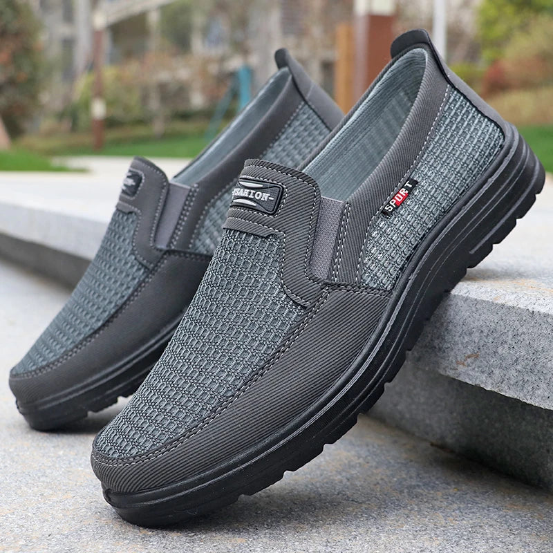 Men's Fashionable Solid Woven Knitted Running Shoes - Lightweight, Breathable and Non-Slip - Perfect Sports Shoes for Outdoor Activities