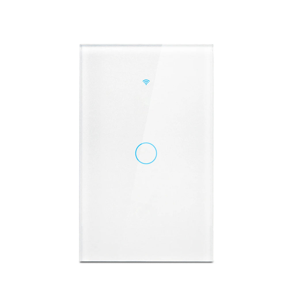 Wifi+Bluetooth Touch Light Switch No Neutral Wire &Neutral Wire US Touch Panel Wall Switches Works with Tuya Smart Life App