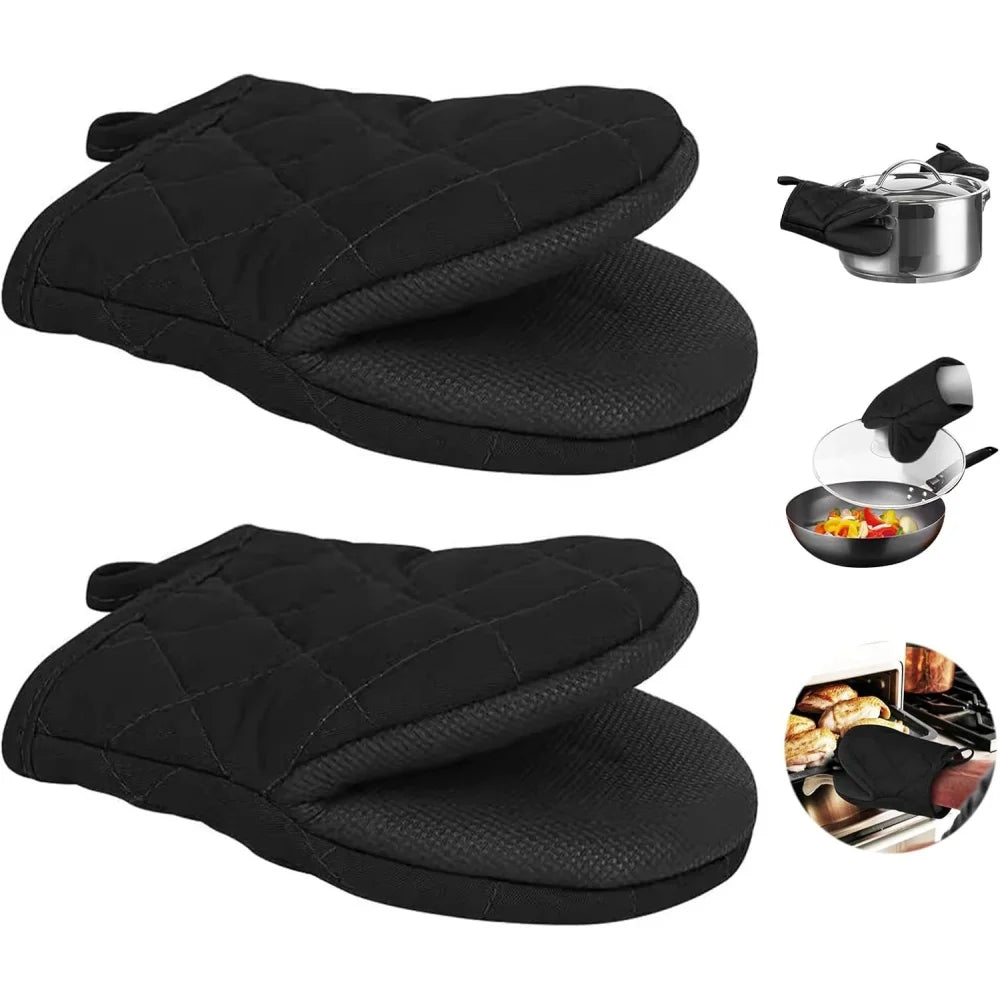 Oven Mitts 500°F Heat Resistant Oven Mitts, Non-Slip Grilling Mitts, Kitchen Safe Cooking Mitts