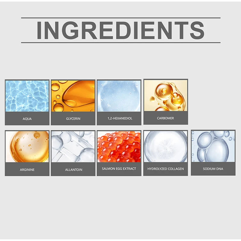 PDRN Salmon DNA Serum Ampoule Repair Renew Skin Brighten Tone Facial Essence Hydrating Nourishing Firming Skin Care Treatment