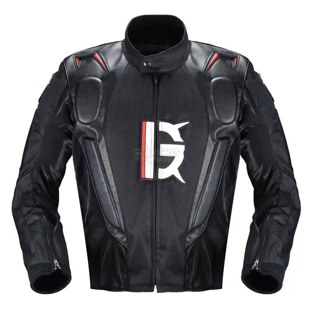 GHOST RACING Winter Motorcycle Jacket Leather Chaqueta Moto Men Waterproof Moto Suit Motorbike Riding Jacket Motocross Jacket