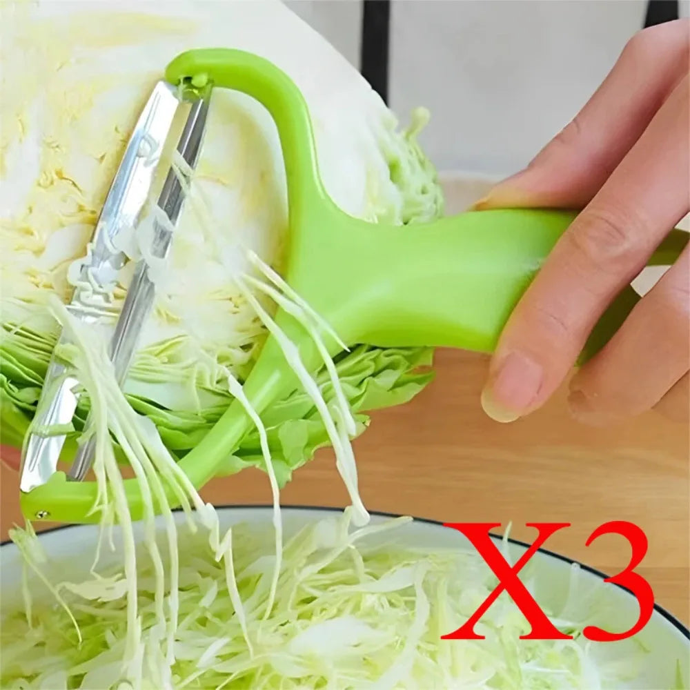 1/2/3pcs Cabbage Shredder Stainless Steel Vegetable Peeler Cutter Wide Mouth Fruit Potato Graters Knife Cooking Kitchen Gadgets