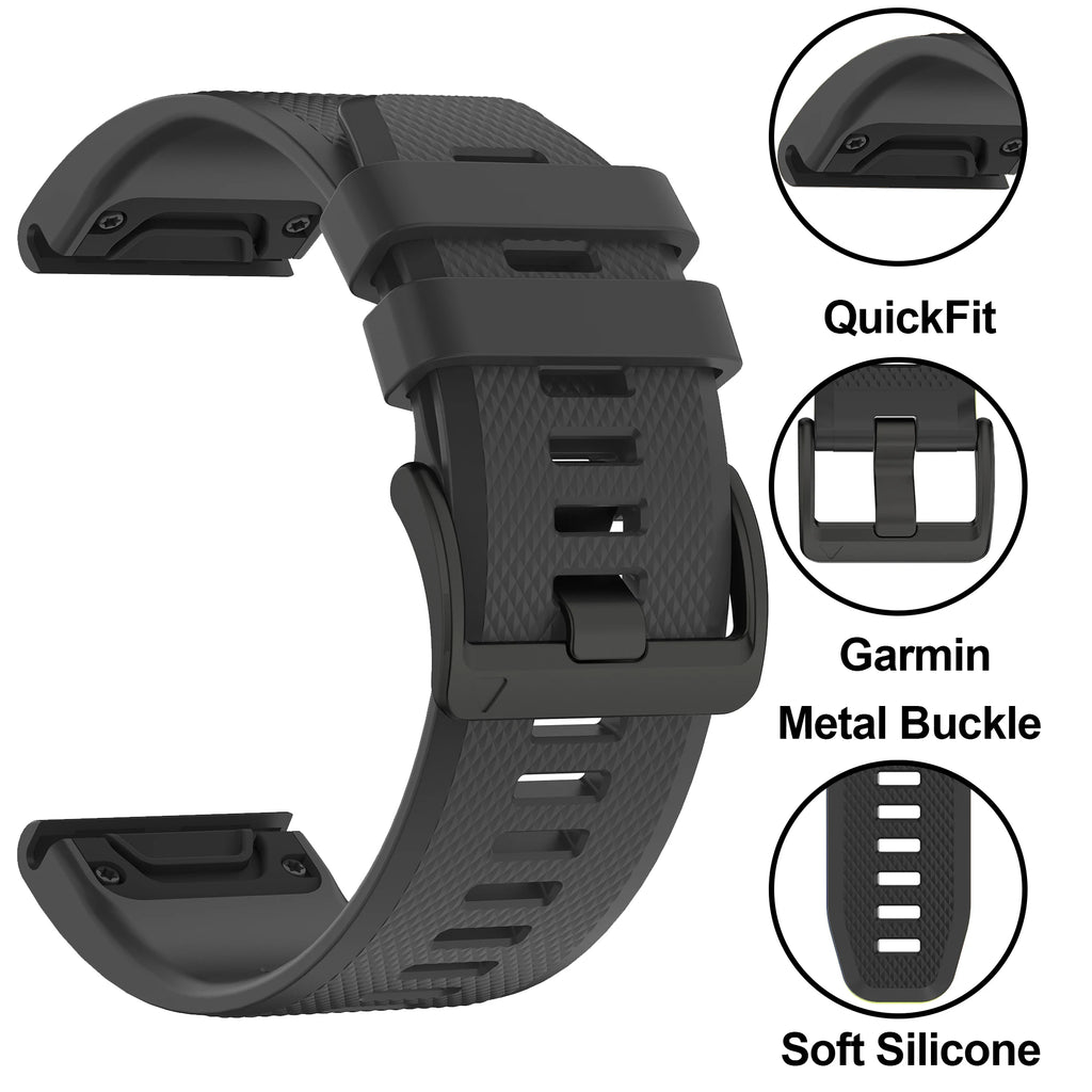 22 26mm Silicone Watch Band for Garmin Fenix 6 6X Pro 5X 5 Plus 7 7X Solar Watchband Bracelet for Fenix8 Epix Pro 47 51mm Corrra