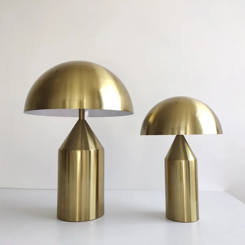 Oluce Atollo Lamp Modern Creative Mushroom Lamp for Bedroom Study Living Room Decoration Gold White Black Bedside Table Lamp