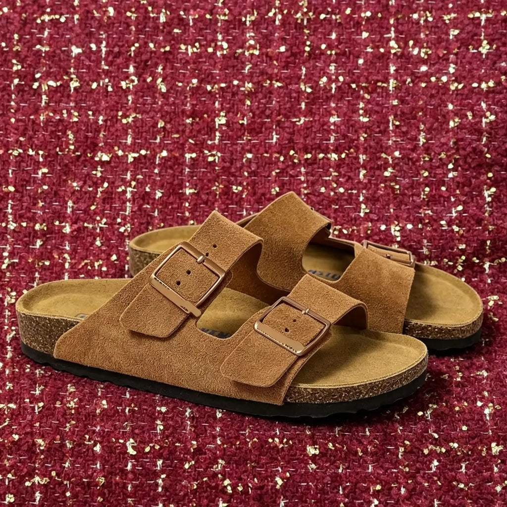 Unisex Trendy Leather Sandals 2026 New Arrival Non-Slip Comfort Casual Narrow Beach Shoes for Spring and Autumn