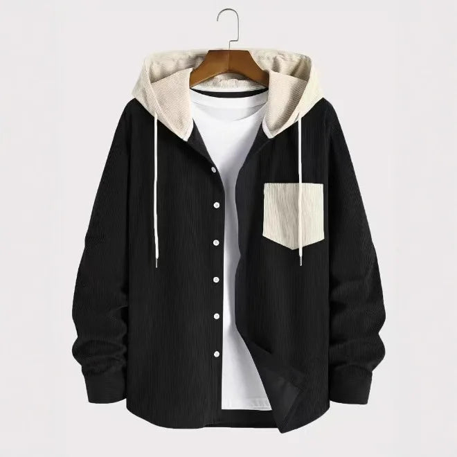Men's Longsved Hooded Shirt Casual Loose Fit Cool Sensation Polyester Fiber Winter Season Women's Applicable  Shirt