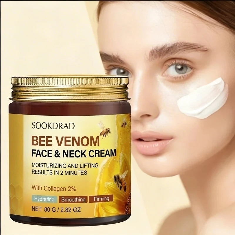 Bee Venom Face & Neck Cream,2% Collagen, moisturizing smooth, all skin, daily morning care,80g