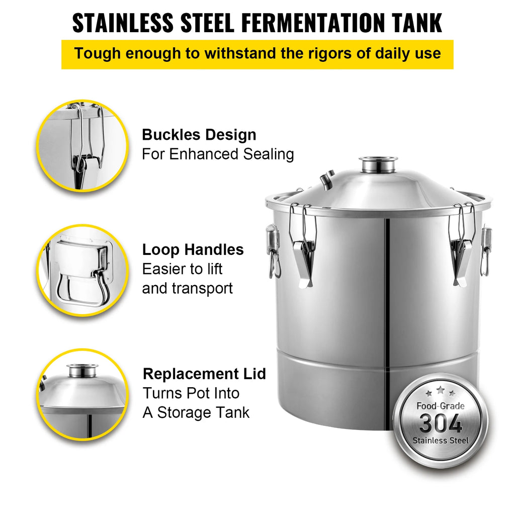 SucceBuy 20L 30L 50L 70L Alcohol Distiller Machine Beer Brewing Equipment Wine Moonshine Apparatus Dispenser Kit Home Appliance