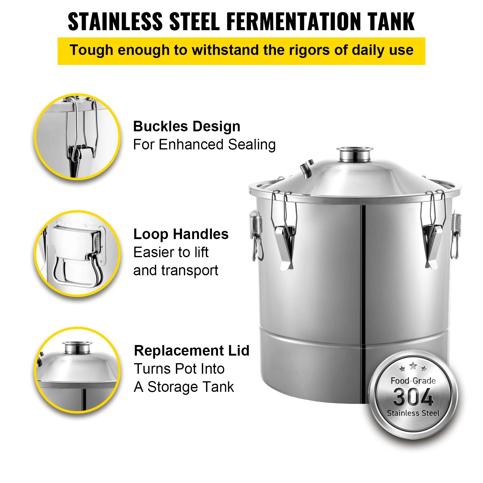 SucceBuy 20L 30L 50L 70L Alcohol Distiller Machine Beer Brewing Equipment Wine Moonshine Apparatus Dispenser Kit Home Appliance