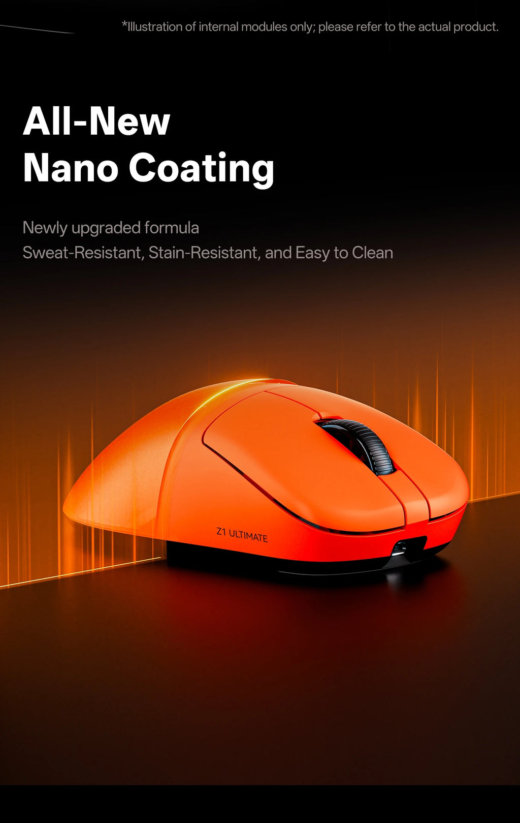 ATK Blazing Sky Z1 V2 Ultimate E-sports Lightweight Mouse Wireless Dual Mode PAW3950 Ultra 8K Right-handed engineering Mouse