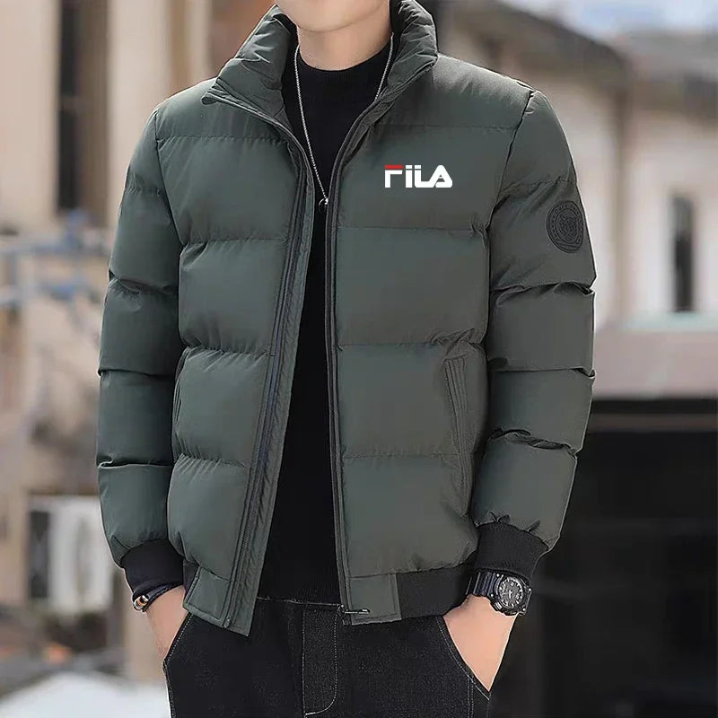 Best-Selling Men's Cotton Jacket for Autumn and Winter, Fashionable with Zippers, Outdoor Fishing Jacket, Windproof and Casual F