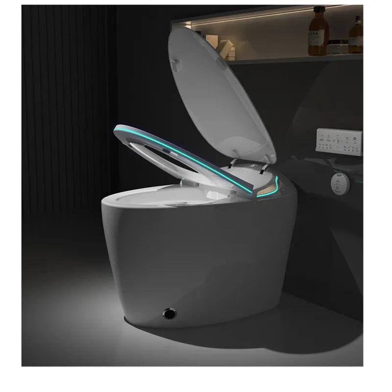 Egg-shaped smart toilet seat, fully automatic integrated household waterless pressure toilet, very practical