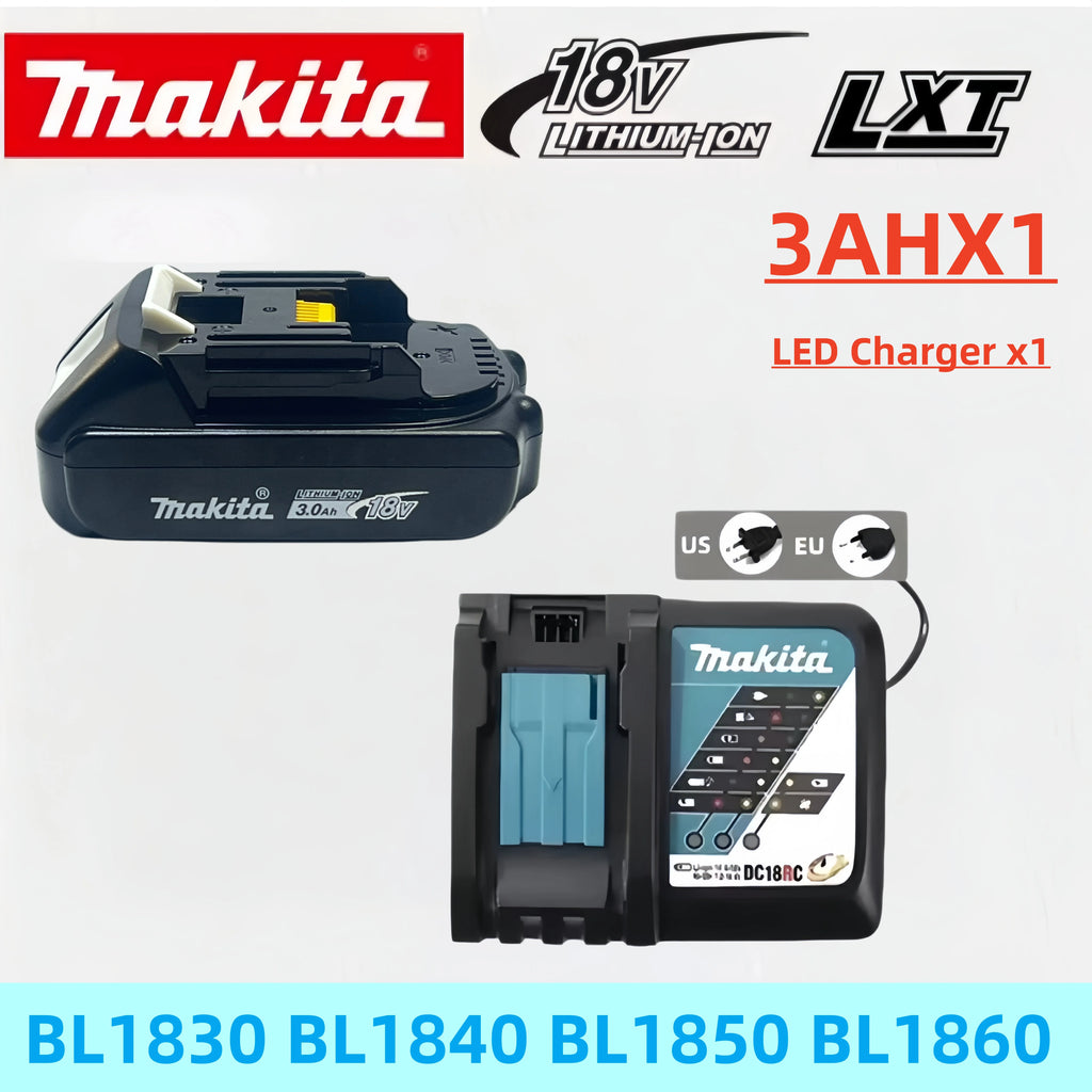 Makita DDF487 10mm Brushless 18V 3.0Ah Li-ion Cordless Drill, High Torque Electric Screwdriver With Makita 18V Battery
