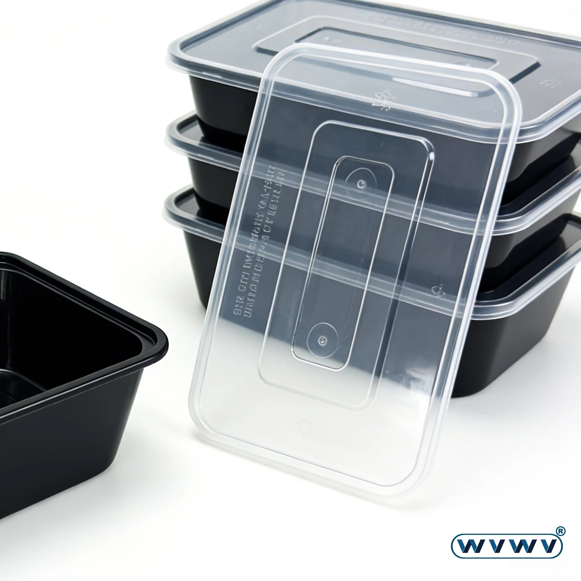 10/50Pcs 20Oz/600Ml Black Lunch Boxes, Food Storage Containers with Lids, Meal Prep Containers, Stackable, Microwaveable, Reusable Food Storage and Lunch Containers, Suitable for Refrigerator Organization, Storing Leftovers,