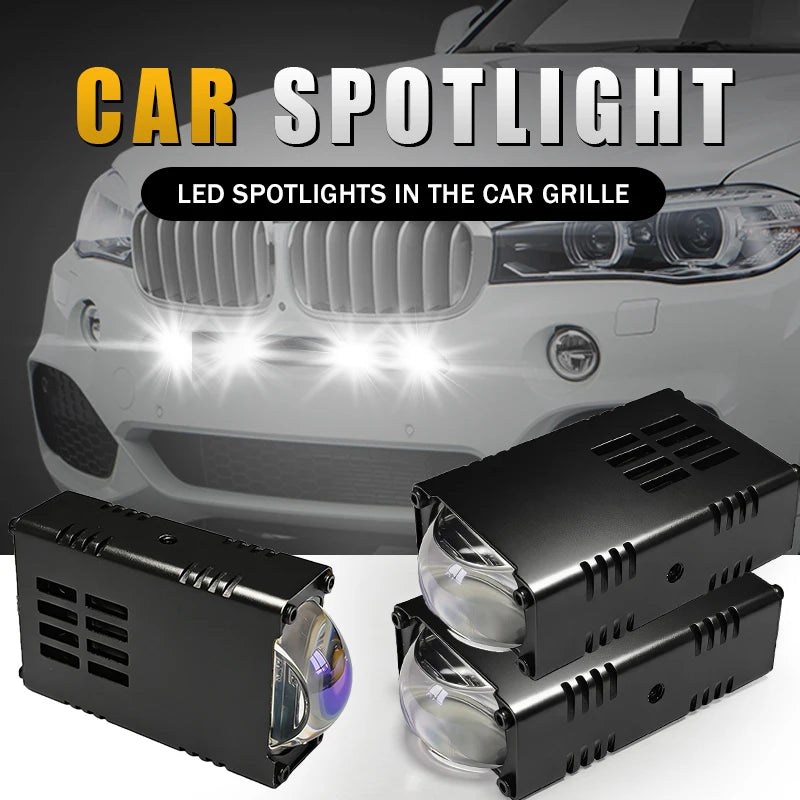 Led Headlight Bumper Fog Lamps Projector Lens Work Light Mini Driving Light Auxiliary Lights For Car Motorcycle Bar Spotlights