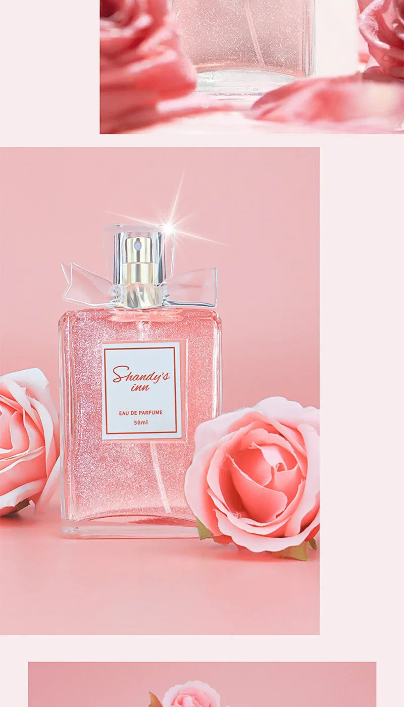 Rose Women Perfume Long Lasting Fresh Eau De Parfum 50ml Elegant Floral Daily Wear Original Brand Fragrance Spray For Her