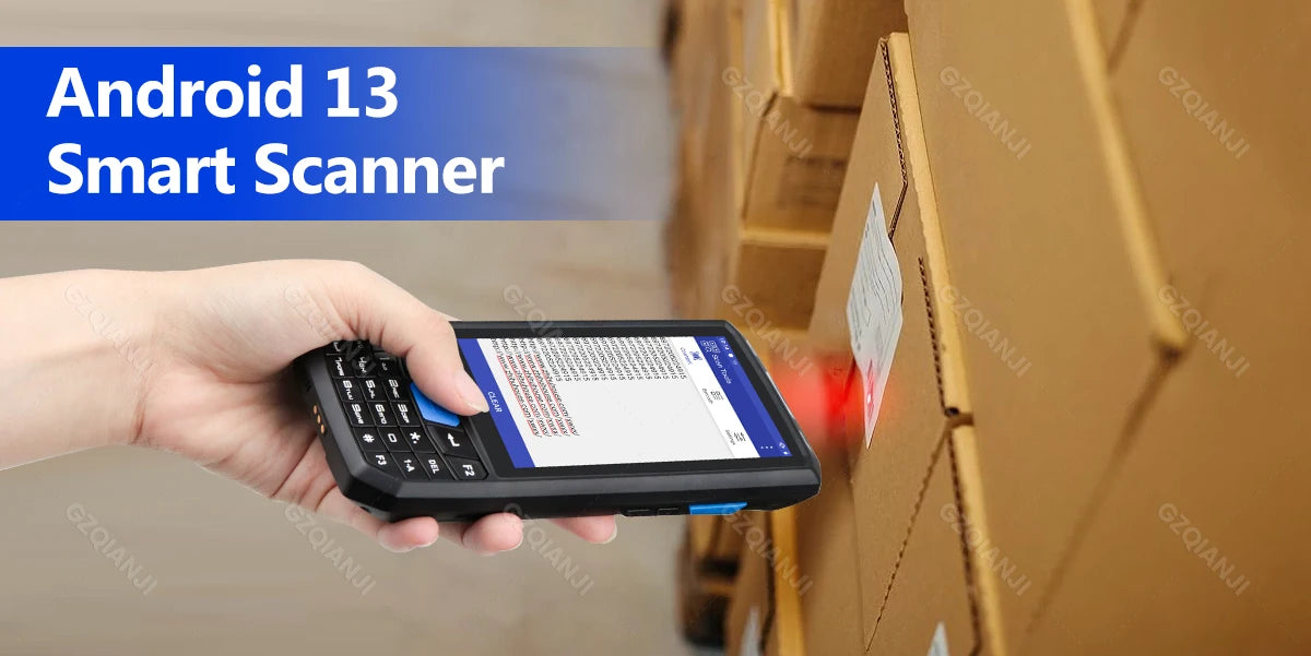 4G 64G Android 13 Terminal Handheld Mobile Rugged PDA with Bluetooth Wifi 1D 2D Barcode Scanner Reader GPS Warehouse Code Read