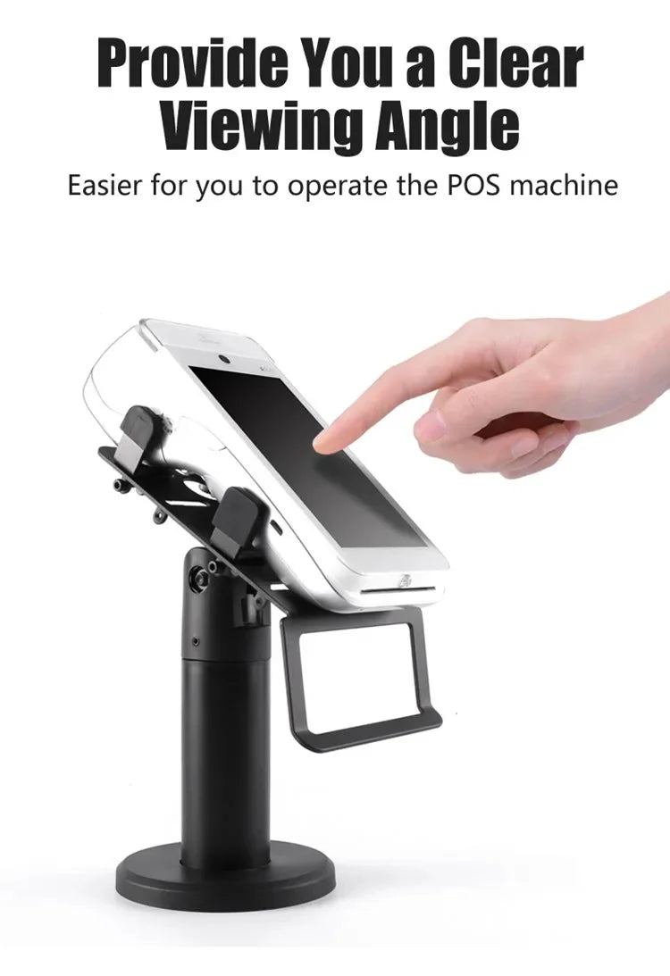 Metal POS Terminal Machine Stand with Adjustable Size Function Suitable for Universal MPOS and POS Machine Devices Bracket Mount