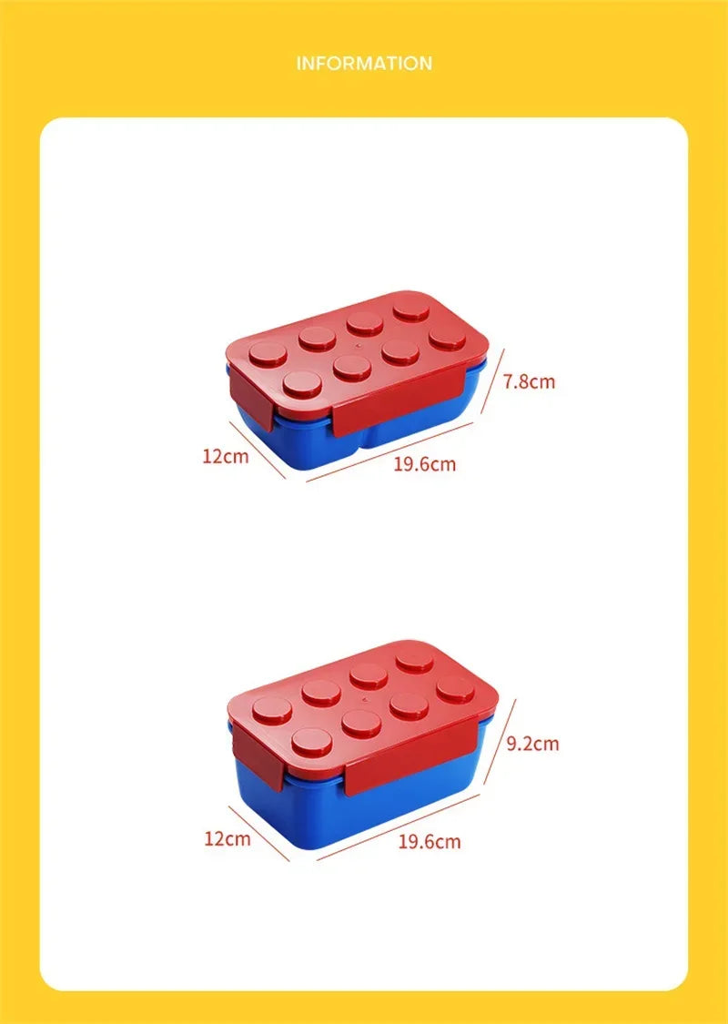 Lunch Box DIY Building Block Portable Modular for Children Student Outdoor Picnic Bento Food Storage Container Fruit Salad Box