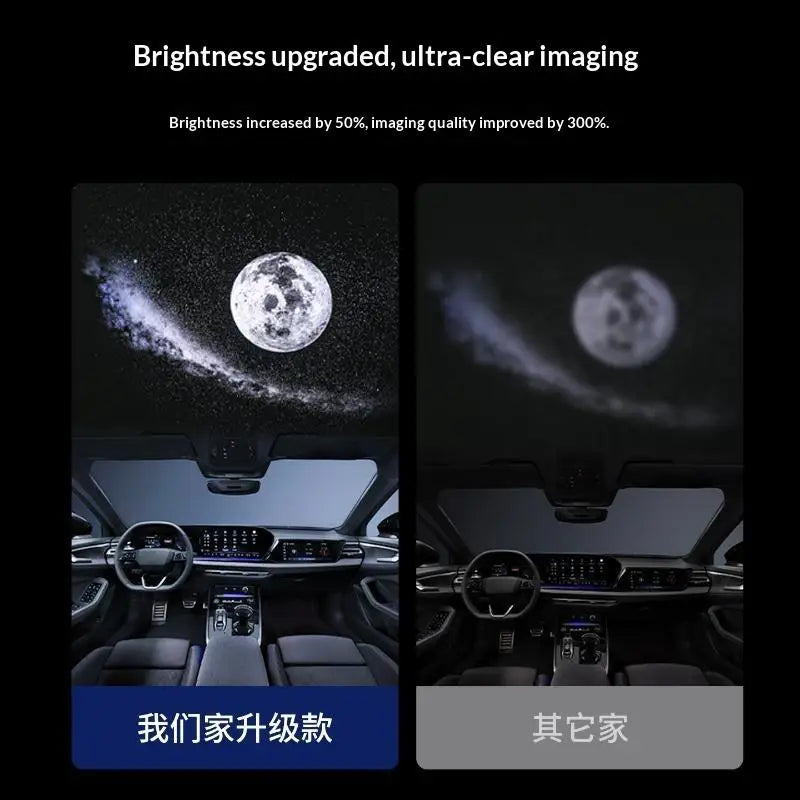 Car Interior Atmosphere Projector Light Plug & Play Adjustable Angle USB LED Star Lamp for Friends Gathering Home Decor