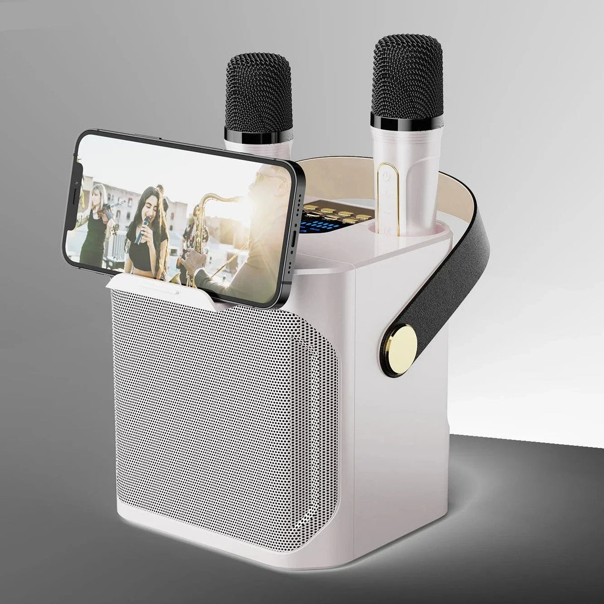 Wireless Subwoofer Portable Powerful Karaoke Bluetooth Speaker With Microphone Sound Box Music Machine High Power Caixa De Som