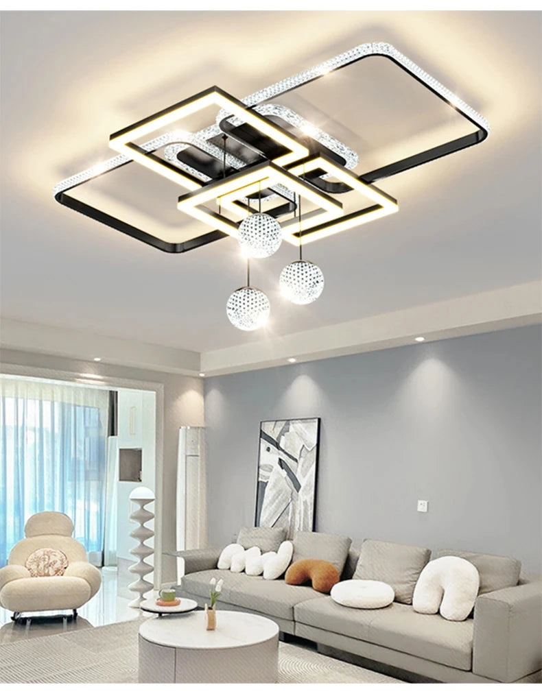 Modern living room LED pendant light interior decoration home appliances bedroom ceiling light kitchen home decoration glossy