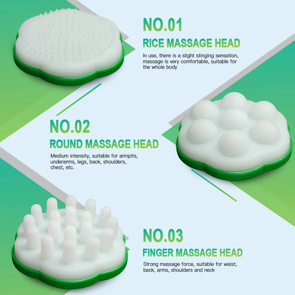 Portable 3D Deep Tissue Massager for Pain Relief Muscle Relaxation Fat Burning Slimming Handheld Electric Massage Device
