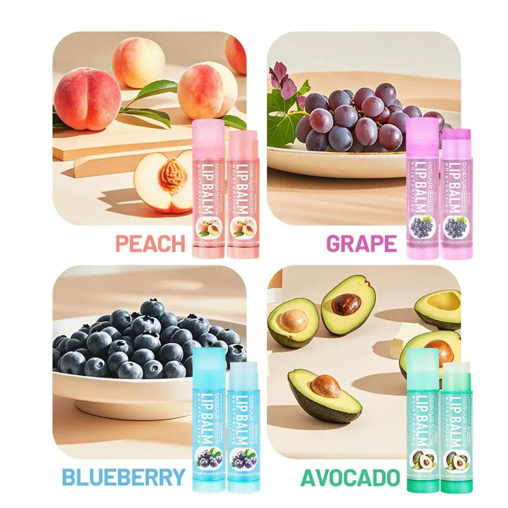 Fruity Lip Balm Set – 24Pcs Moisturizing Lip Care Kit with Vitamin E & Shea Butter, Deeply Nourishes Dry Chapped Lips