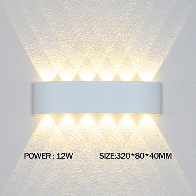 2W 4W 6W 8W 10W 12W LED Wall Light Outdoor Waterproof Modern Nordic style Indoor Wall Lamps Living Room Porch Garden Lamp