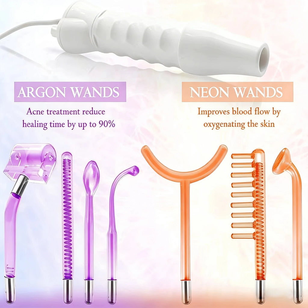 7 in 1 High Frequency Beauty Machine/ Professional Portable Handheld High Frequency Facial Skin Beauty Machine