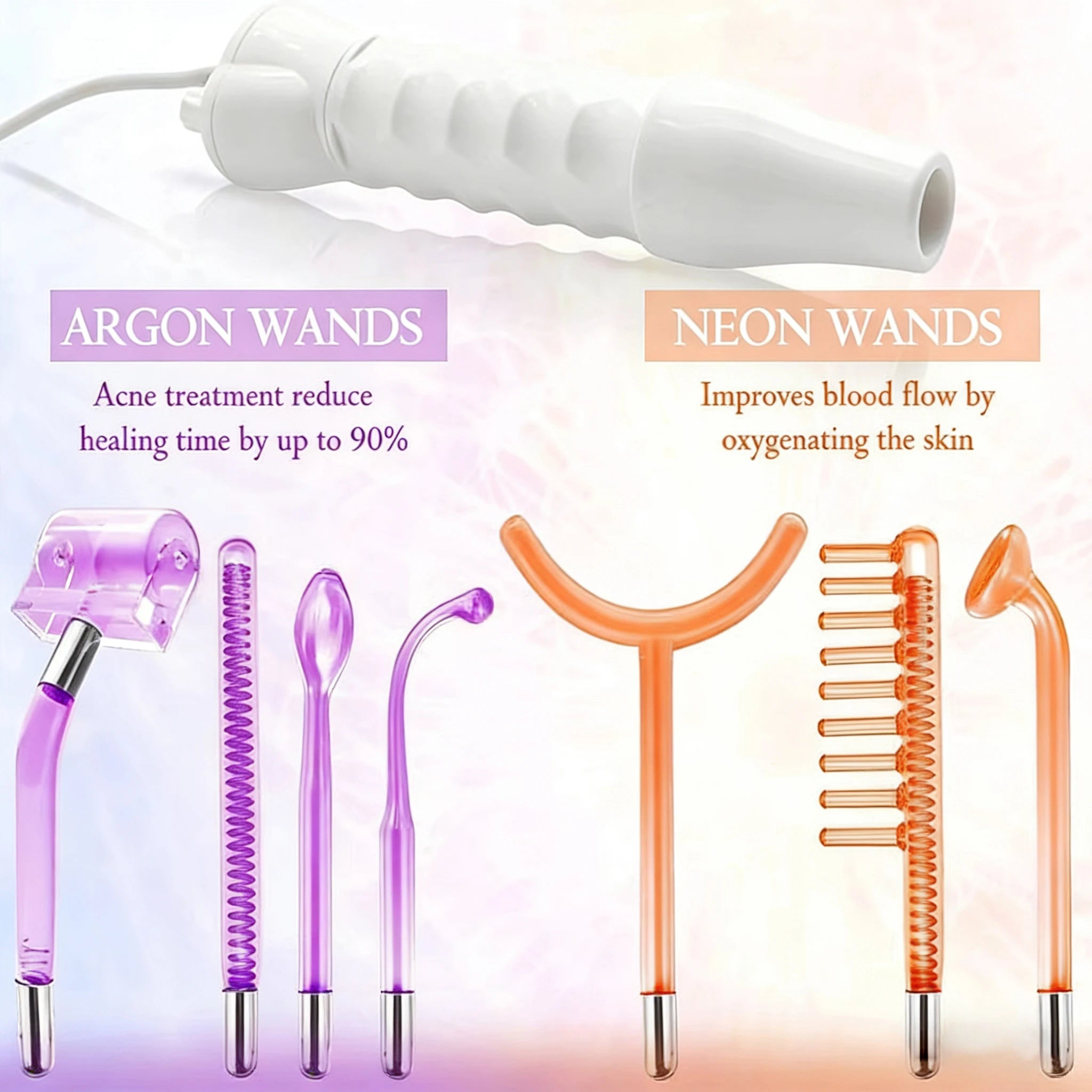 7 in 1 High Frequency Beauty Machine/ Professional Portable Handheld High Frequency Facial Skin Beauty Machine