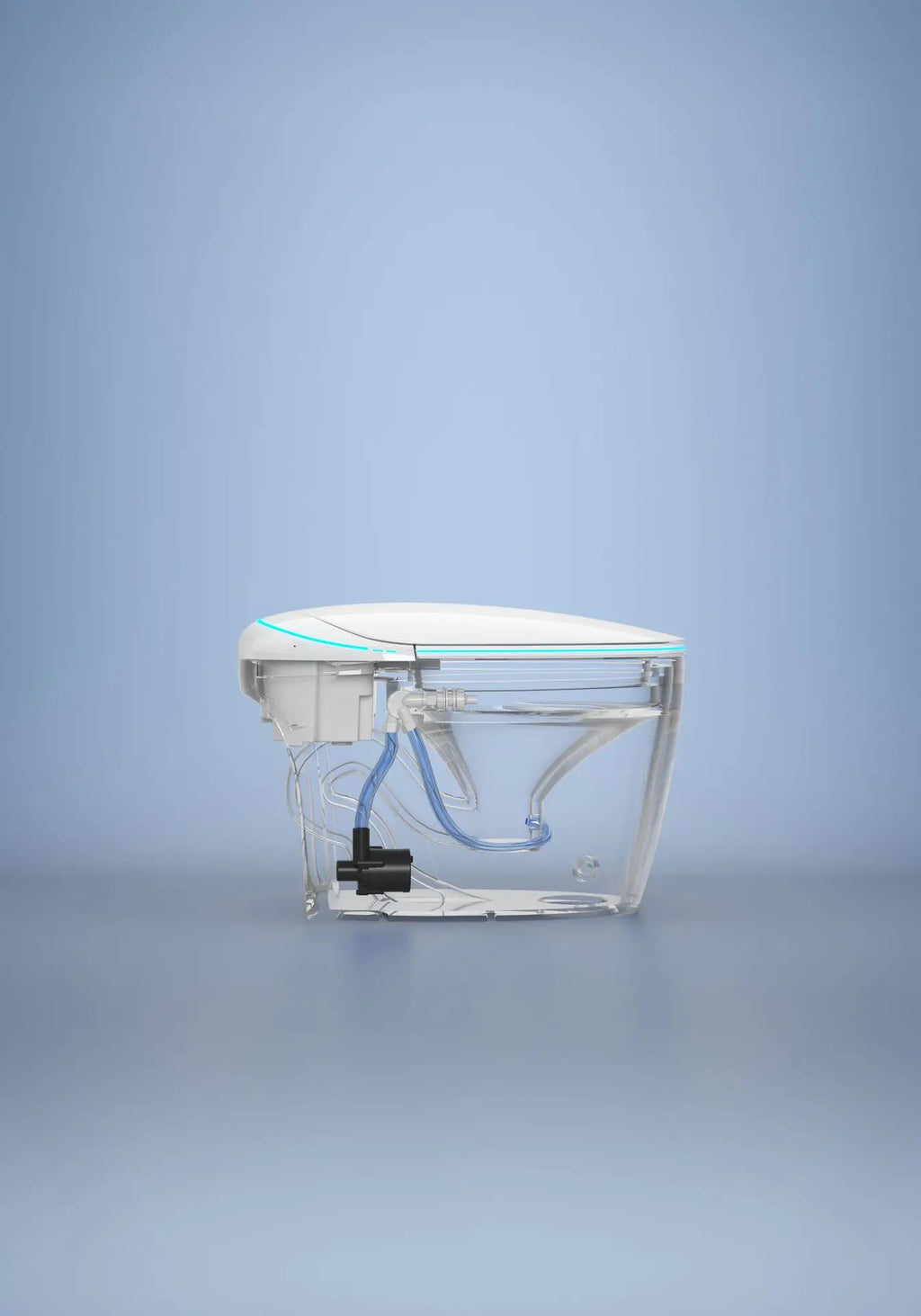 Fully automatic smart toilet integrated with built-in foam shield siphon type no water pressure limit toilet
