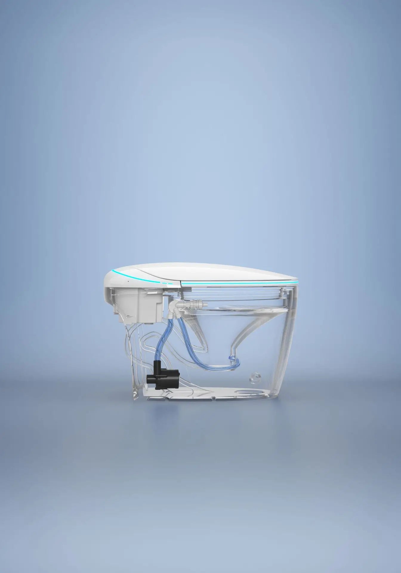 Fully automatic smart toilet integrated with built-in foam shield siphon type no water pressure limit toilet